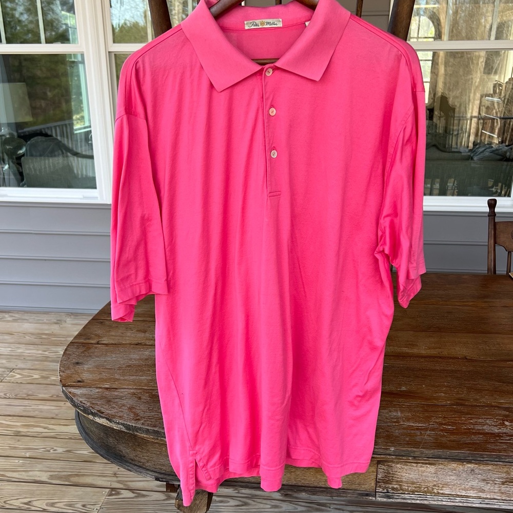 Peter Millar Polo Shirt Pink Cotton XL - Picture 5 of 16